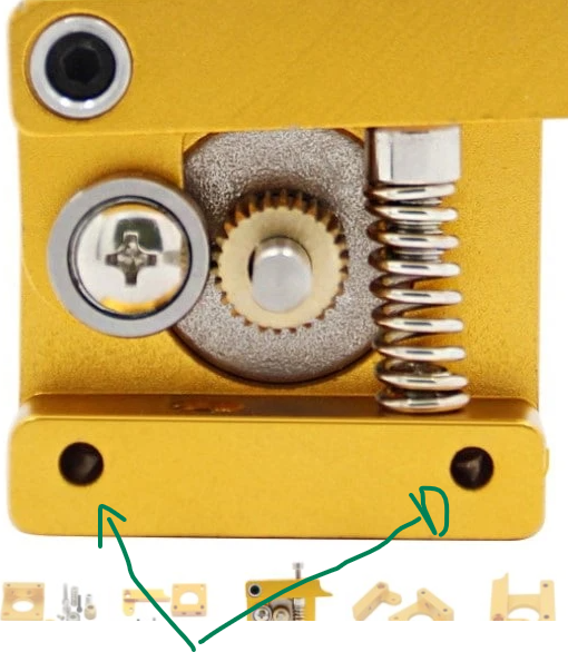 Extrusor Creality de Metal Amarelo para tubo PTFE - AIMSOAR - Image 8