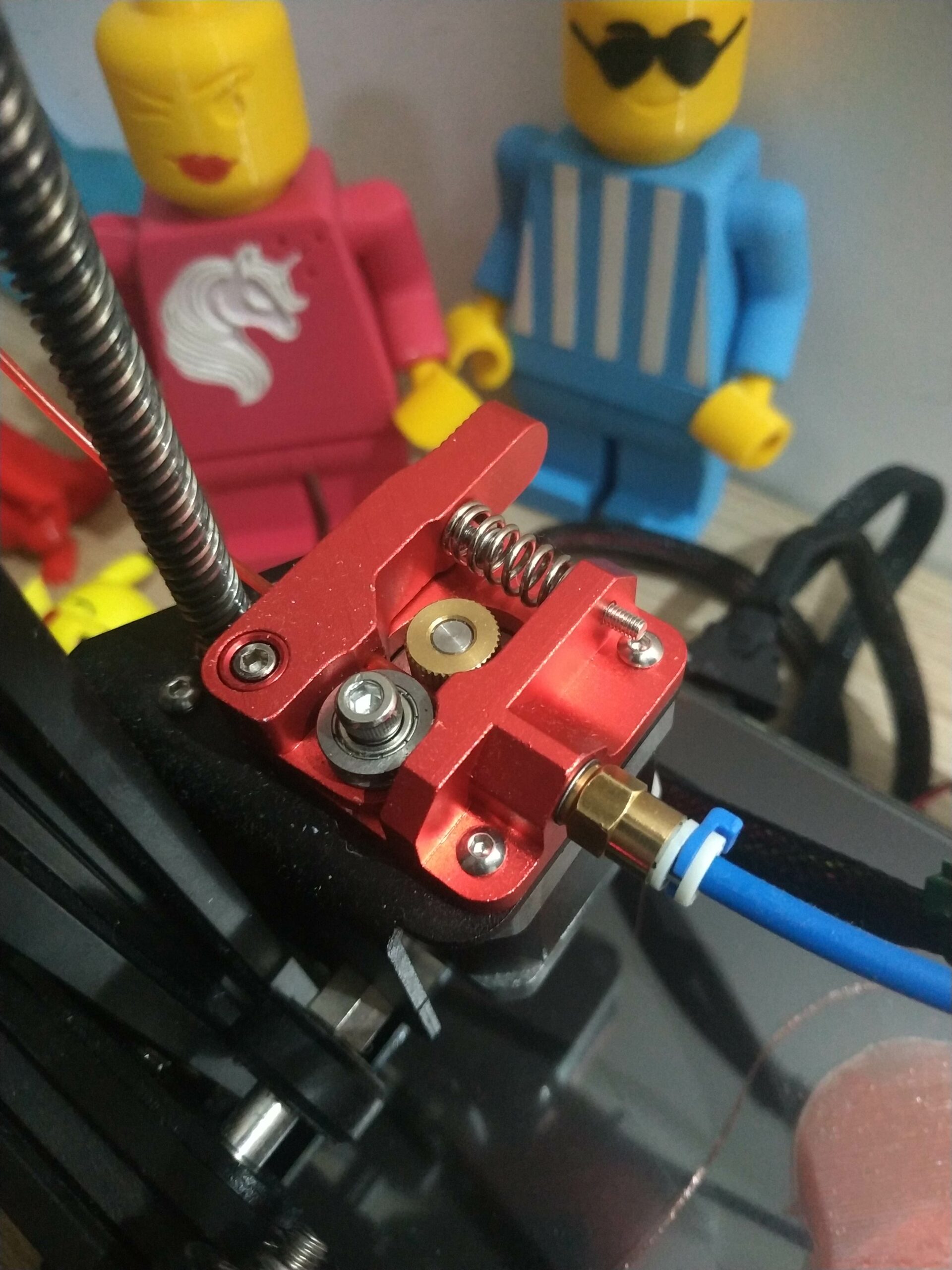 KIT Completo Tubo PTFE Azul + 4 Molas + Extrusor Creality de Metal Vermelho (Extruder compatível com bowden CR10S-PRO, MAX, CR-10, Ender ) - AIMSOAR - Image 11