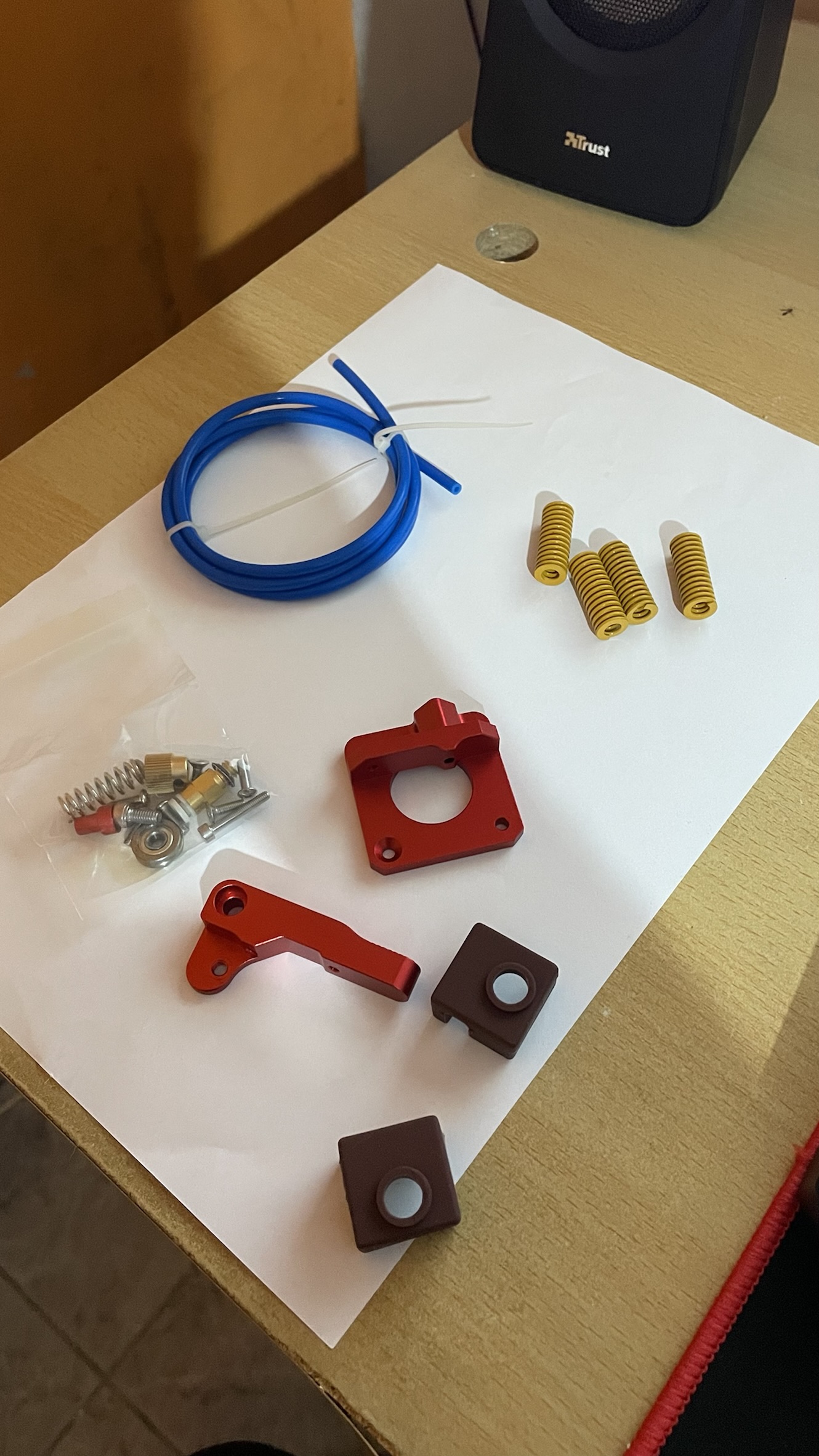 KIT Completo Tubo PTFE Azul + 4 Molas + Extrusor Creality de Metal Vermelho (Extruder compatível com bowden CR10S-PRO, MAX, CR-10, Ender ) - AIMSOAR - Image 7