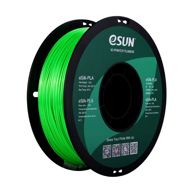 eSILK PLA Silk 1kg Green - ESUN