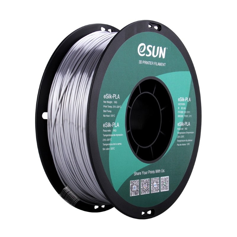 eSILK PLA Silk 1kg Metal Silver - ESUN