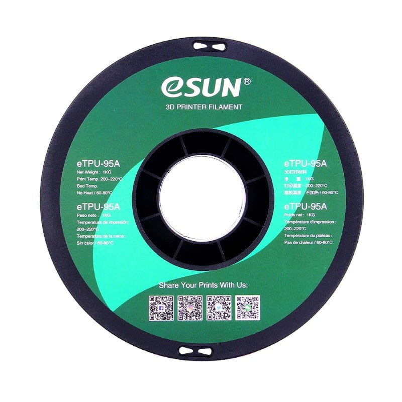 eTPU 95A 1kg Transparent Green - ESUN - Image 4