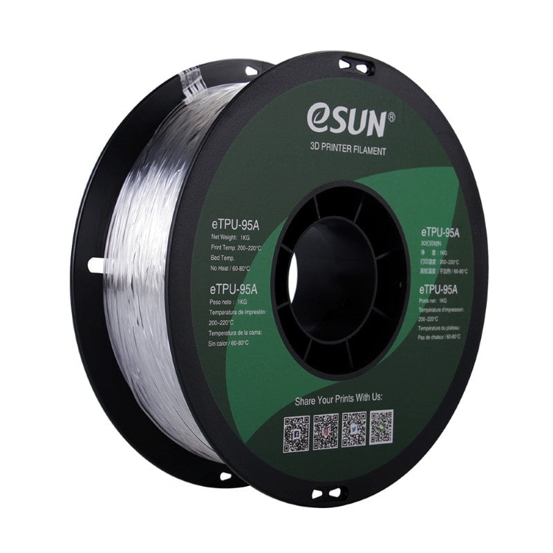 eTPU 95A 1kg Natural Clear Transparent - ESUN
