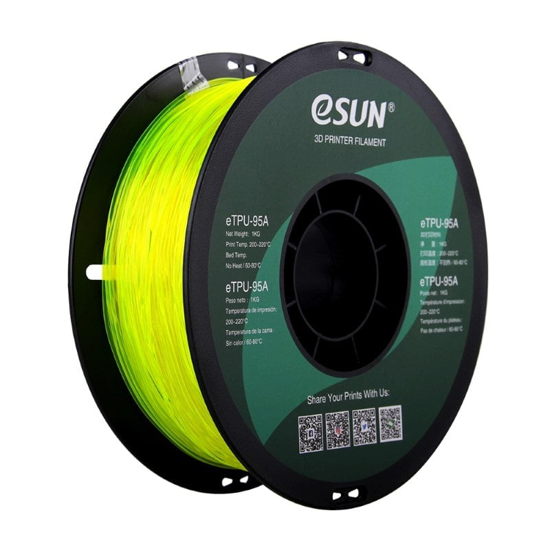 eTPU 95A 1kg Transparent Yellow - ESUN