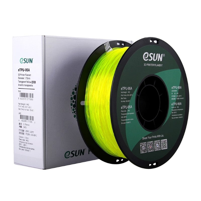 eTPU 95A 1kg Transparent Yellow - ESUN - Image 3