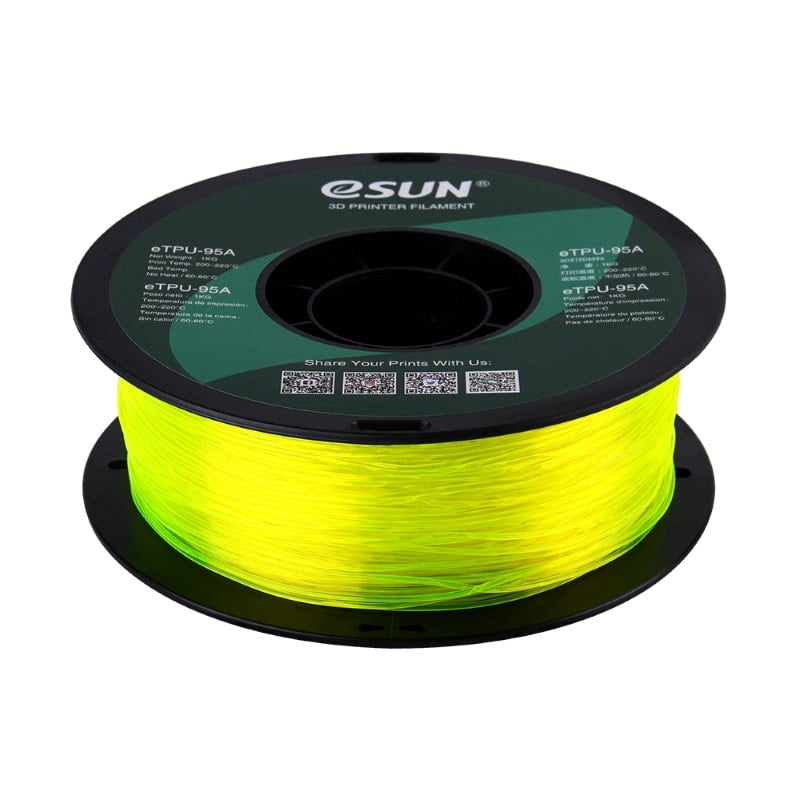 eTPU 95A 1kg Transparent Yellow - ESUN - Image 4