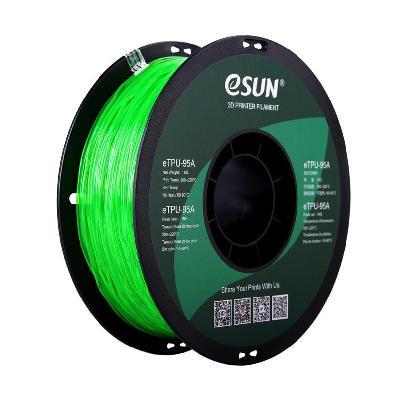 eTPU 95A 1kg Transparent Green - ESUN