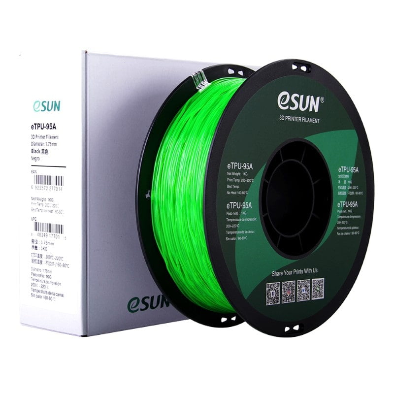 eTPU 95A 1kg Transparent Green - ESUN - Image 8