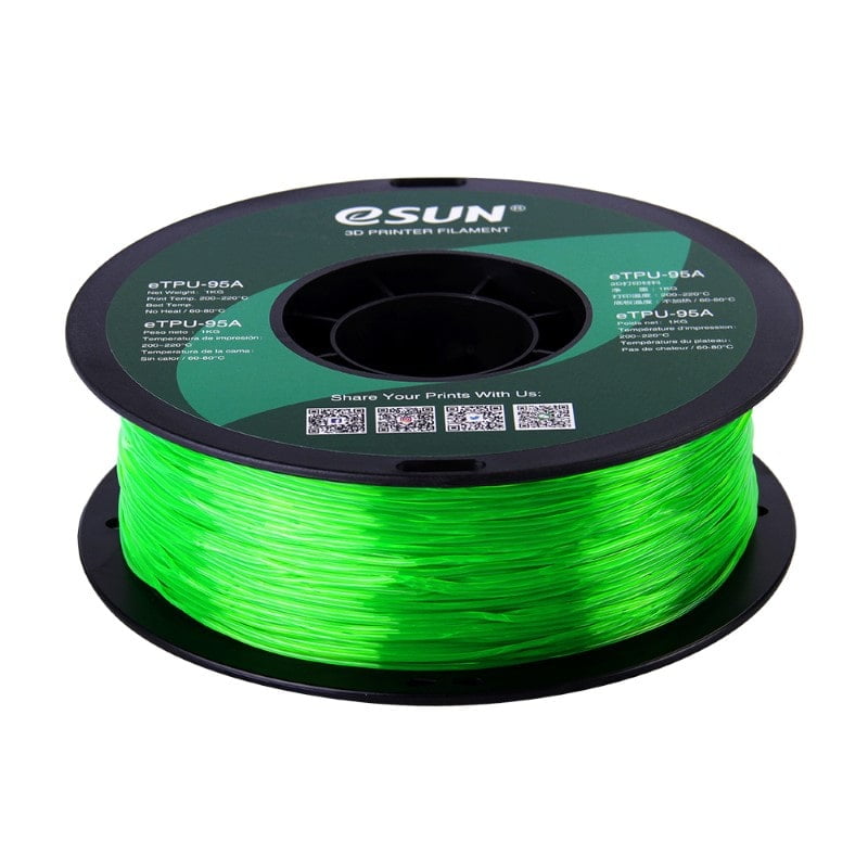 eTPU 95A 1kg Transparent Green - ESUN - Image 7