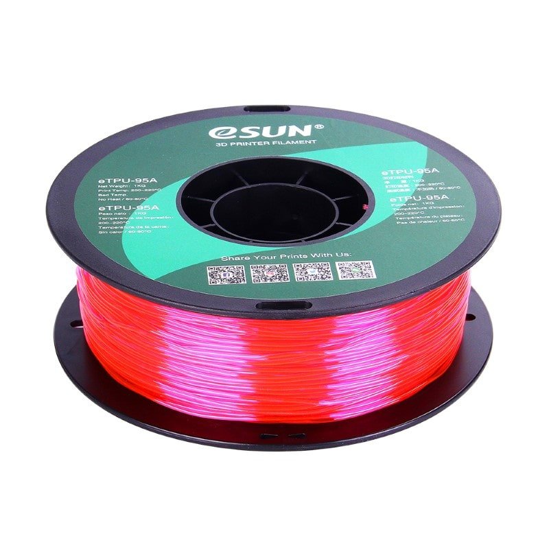 eTPU 95A 1kg Transparent Pink - ESUN - Image 6