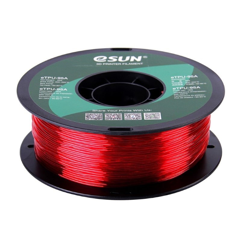 eTPU 95A 1kg Transparent Red - ESUN - Image 7