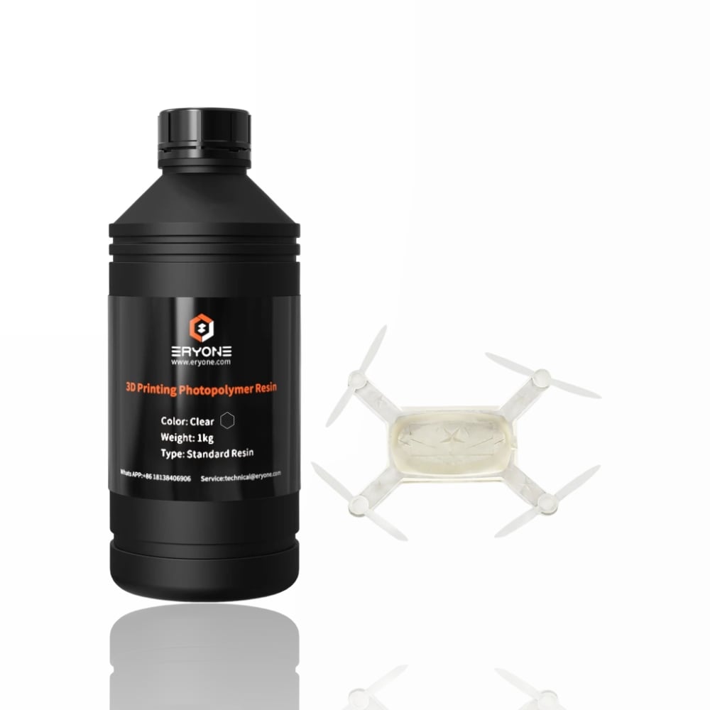 1000g Resina Impressão 3D Standard Transparent (Clear) - ERYONE