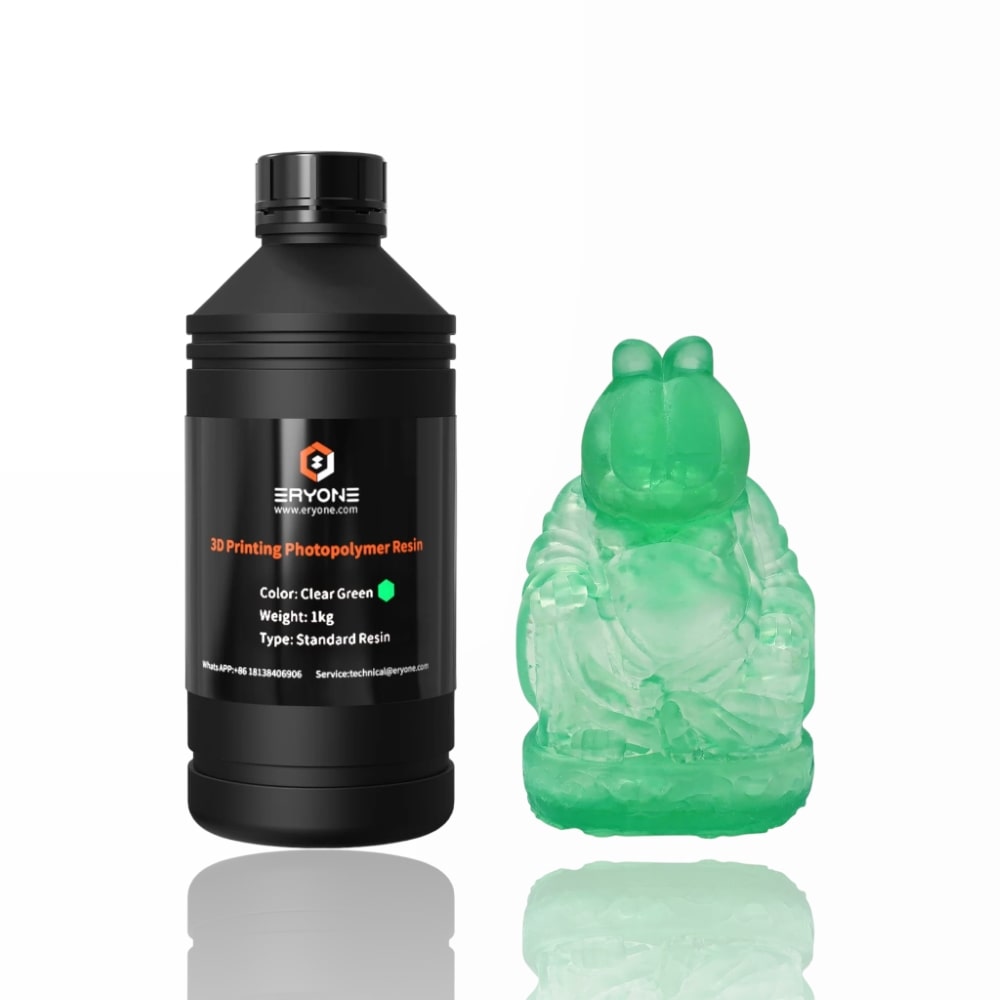 1000g Resina Impressão 3D Standard Clear Green - ERYONE