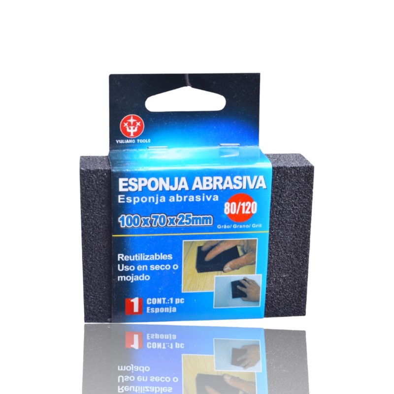 Lixa de Água de dupla face Esponja Abrasiva 80/120 - Pequena - EVOLT - Image 2