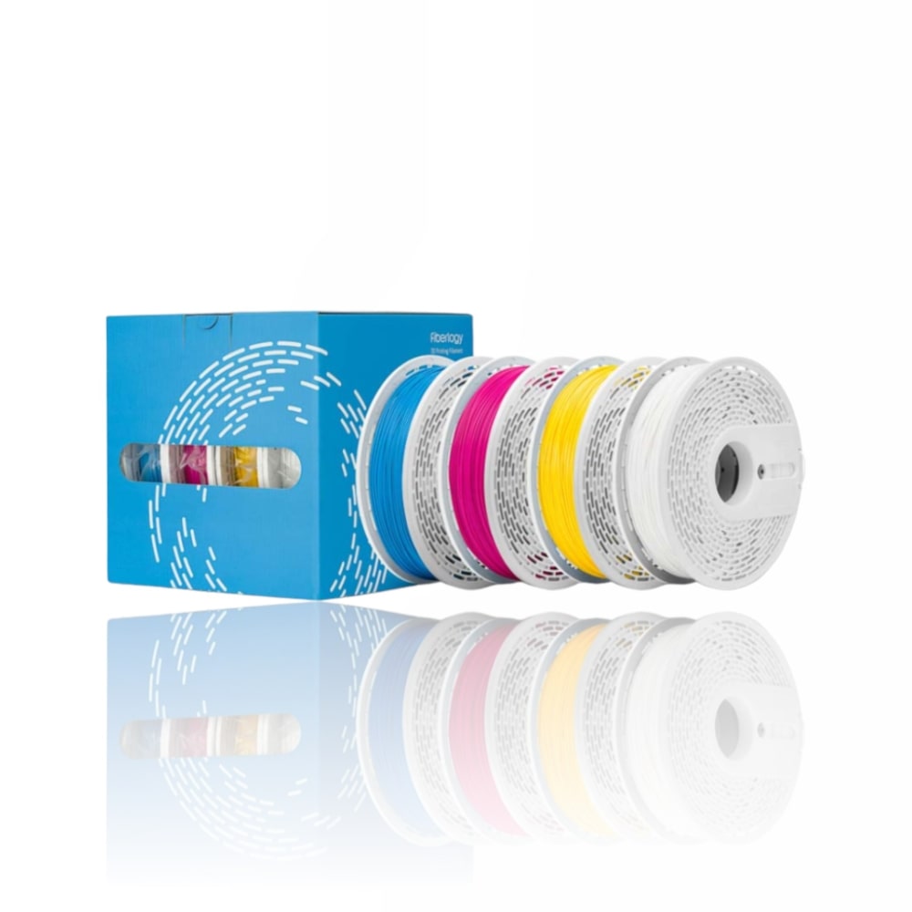 Easy PLA CMYK Set (Cyan, Magenta, Yellow and Litophane White) - Fiberlogy