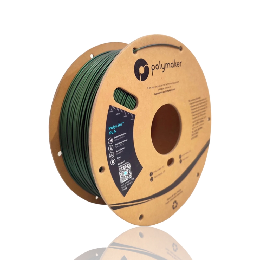 PLA PolyLite 1kg Sparkle Dark Green - Polymaker – LINHA ANTIGA (Consultar Descrição)