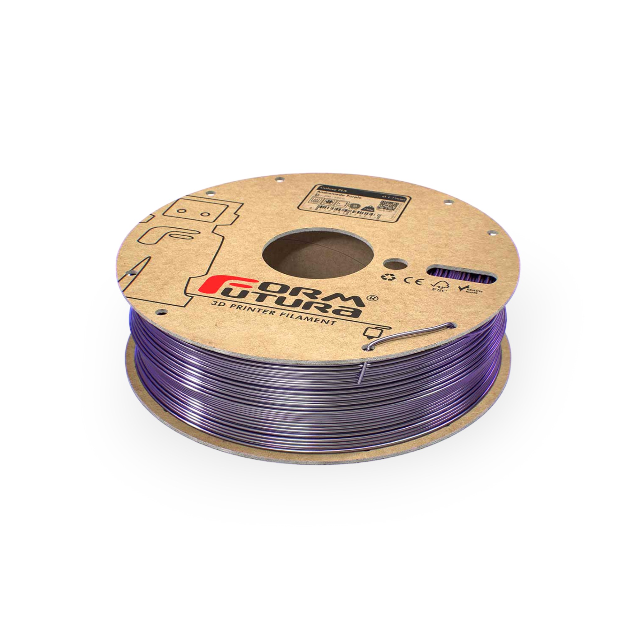 PLA Silk High Gloss ColorMorph 750g Silver & Purple - FORMFUTURA