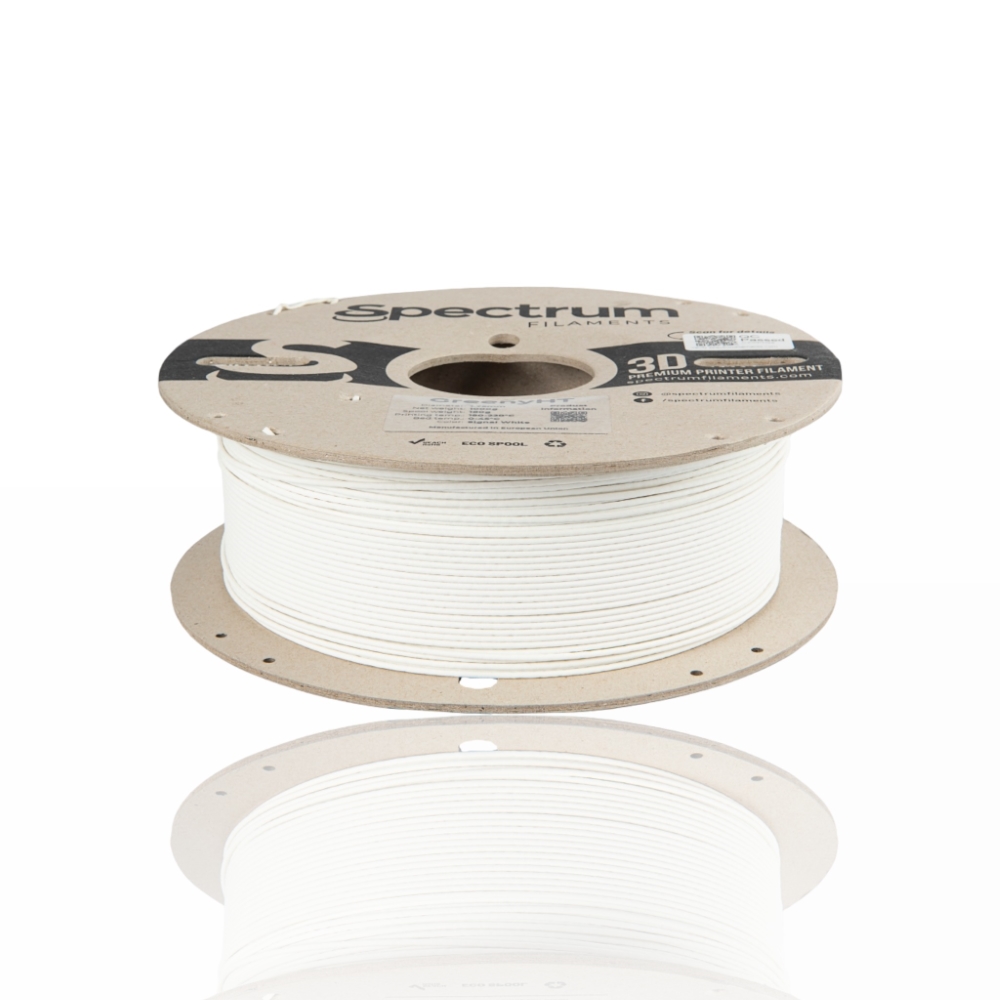 PLA GreenyHT™ (High Temperature) 1kg Signal White - Spectrum Filaments - Image 2