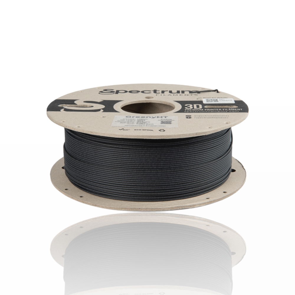 PLA GreenyHT™ (High Temperature) 1kg Traffic Black - Spectrum Filaments - Image 2