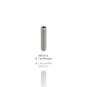 Heat Break Aberto M6 26.5mm para PTFE 4mm ( Heatbreak thread throat all through 4.1mm ) - AIMSOAR