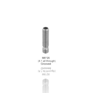 Heat Break Aberto M6 26.5mm para PTFE 4mm ( Heatbreak V6 thread throat all through 4.1mm Grooved ) - AIMSOAR
