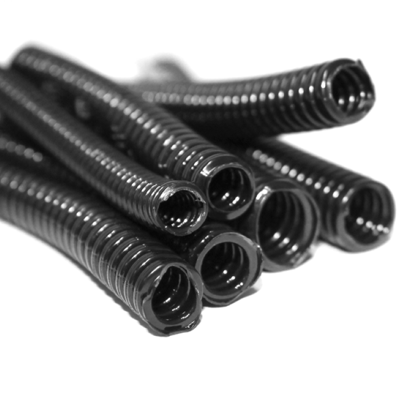 1m Tubo Anelado Corrugado PP 26mm diâmetro Fechado Preto (mangueira de plástico flexível passa cabos elétricos) - OEM - Image 4