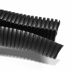 1m Tubo Anelado Corrugado PP 26mm diâmetro Fechado Preto (mangueira de plástico flexível passa cabos elétricos) - OEM
