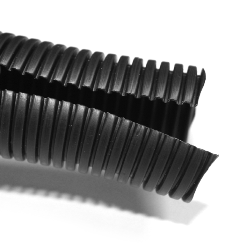 1m Tubo Anelado Corrugado PP 26mm diâmetro Fechado Preto (mangueira de plástico flexível passa cabos elétricos) - OEM - Image 5