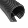 1m Tubo Anelado Corrugado PP 26mm diâmetro Fechado Preto (mangueira de plástico flexível passa cabos elétricos) - OEM