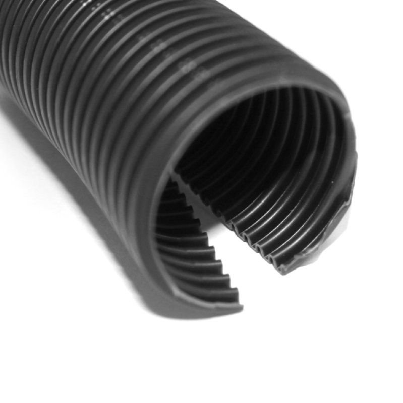1m Tubo Anelado Corrugado PP 26mm diâmetro Fechado Preto (mangueira de plástico flexível passa cabos elétricos) - OEM - Image 6