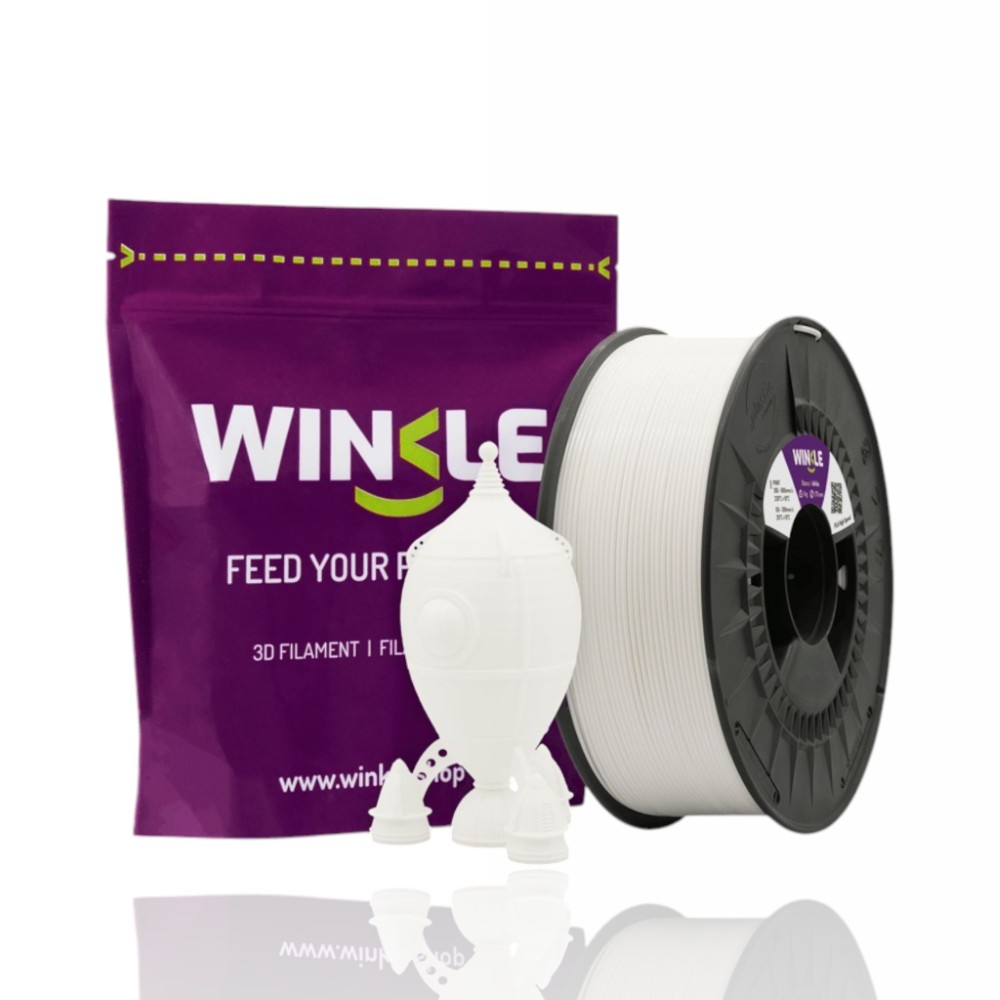 PLA HIGH SPEED 10m (Amostra) Blanco Glaciar Glacier White - WINKLE