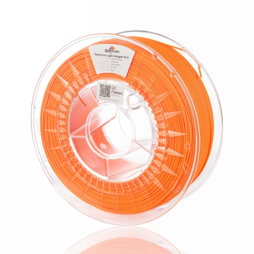 Light Weight PLA 750g Lion Orange - Spectrum Filaments - Image 3