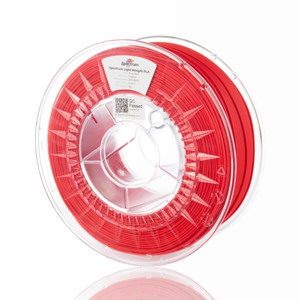 Light Weight PLA 750g Pure Red - Spectrum Filaments - Image 3