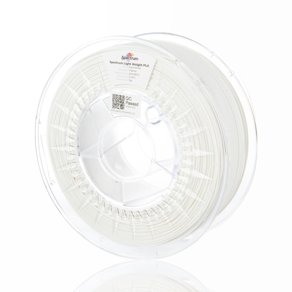 Light Weight PLA 750g Pure White - Spectrum Filaments - Image 2