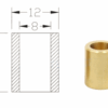 Rolamento Manga autolubrificante Latão 8*11*30 (Self-lubricating Brass Bearing Bushing Sleeve Ultimaker ) - AIMSOAR