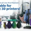 PLA Matte Dual-Color 1kg (Yellow + Purple) - ERYONE