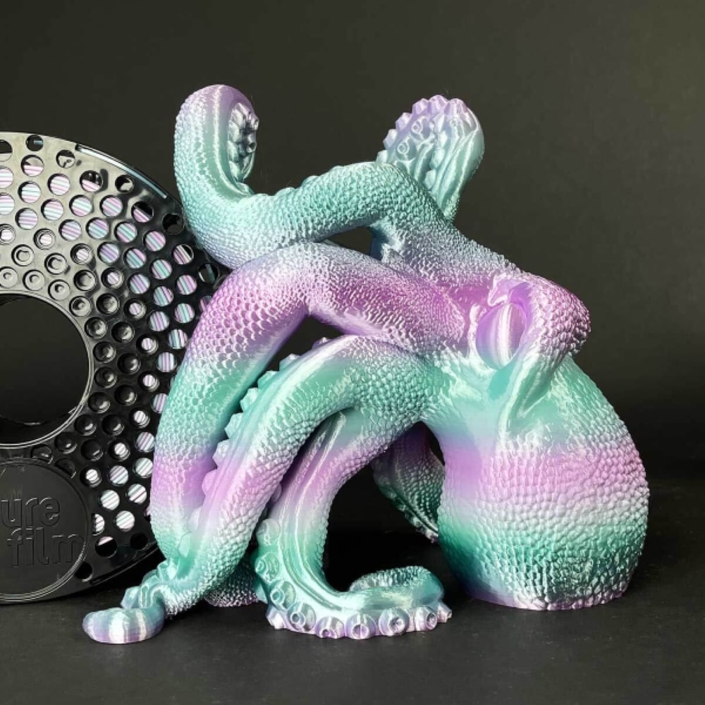 PLA 1kg Silk Rainbow Aurora - Azurefilm - Image 3