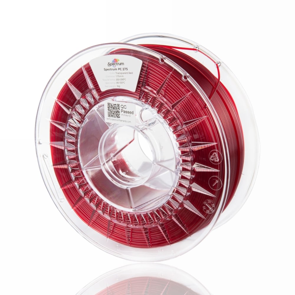 PC 275 1kg Transparent Red - Spectrum Filaments