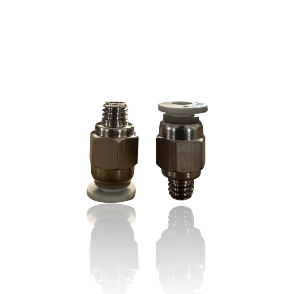 PC4-M6 Conector União Pneumática para tubo PTFE Quick Push-In (Marca Capricorn) - Captubes