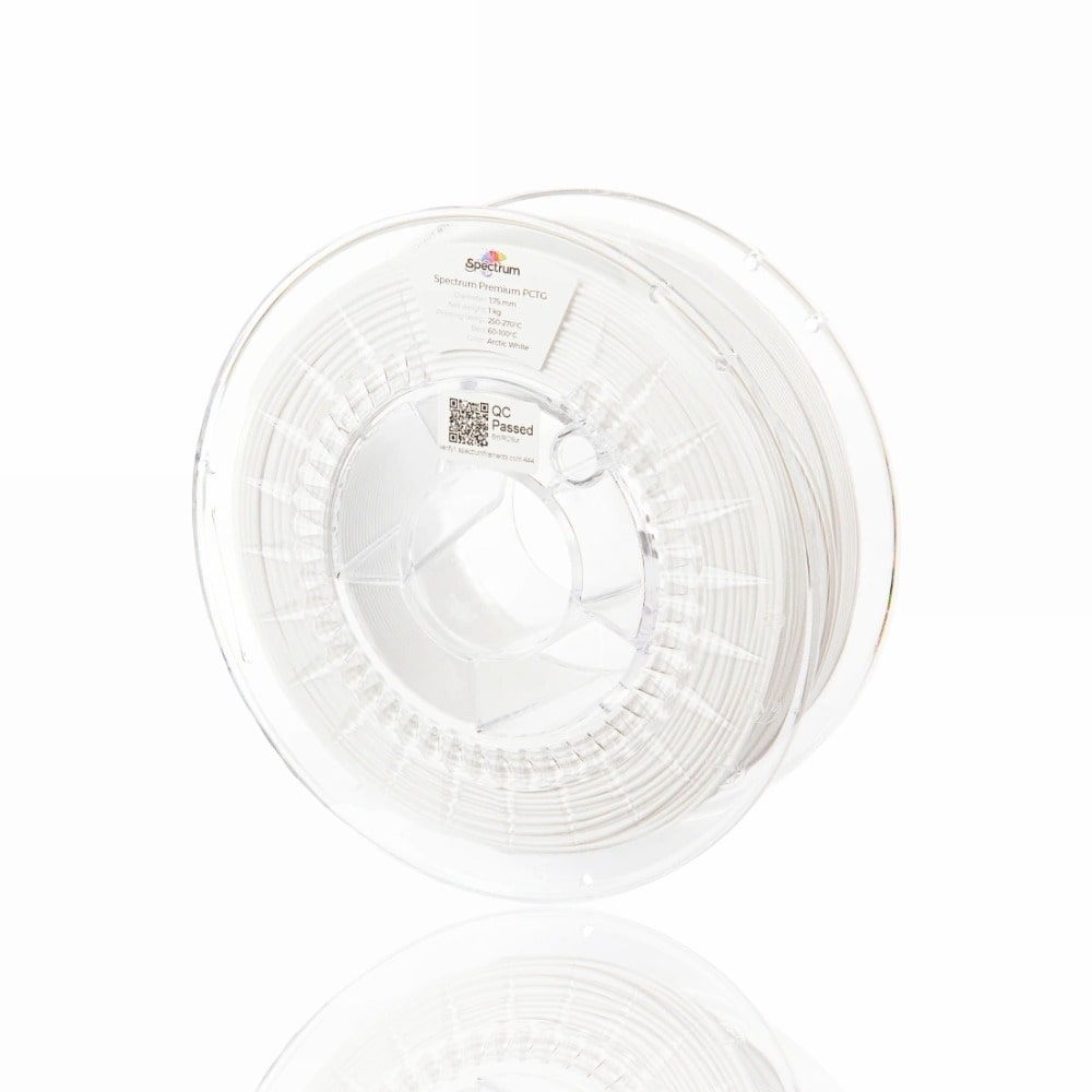 PCTG Premium Artic White 1kg - Spectrum Filaments