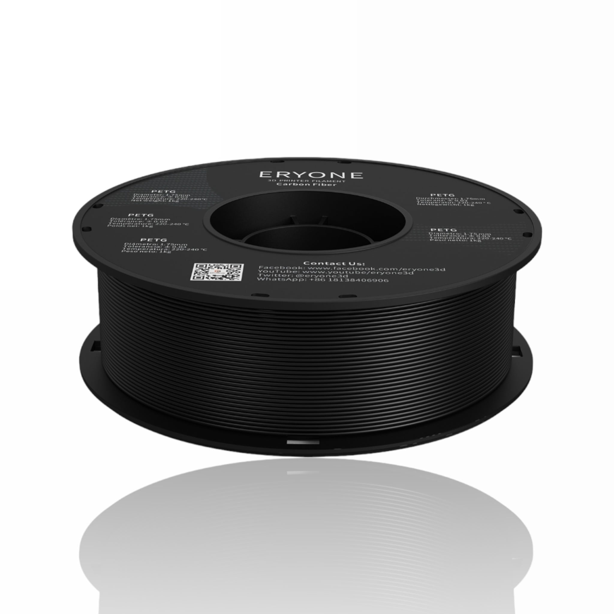 PETG Carbon Fiber 1kg Black - ERYONE - Image 3