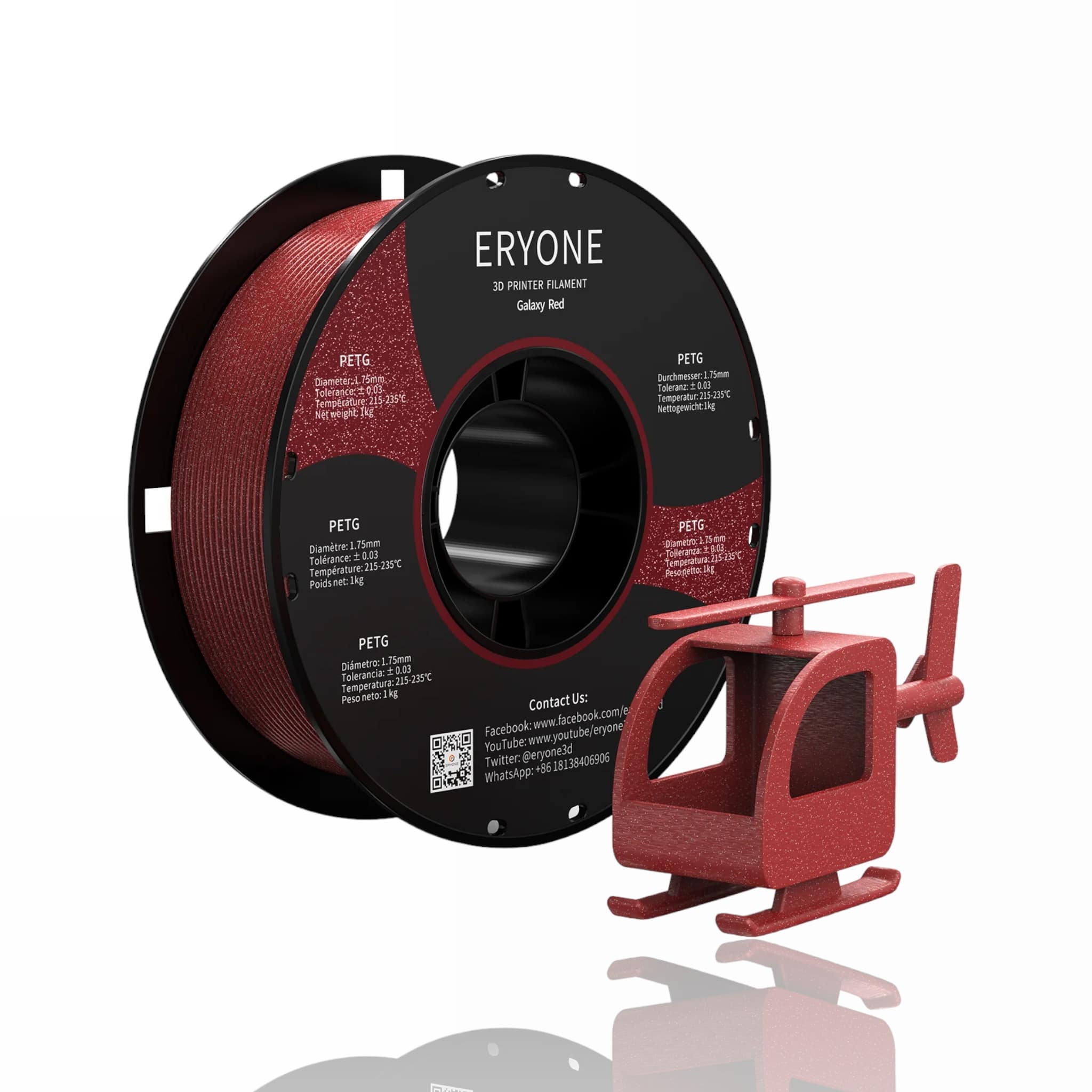 PETG Galaxy 1kg Red - ERYONE