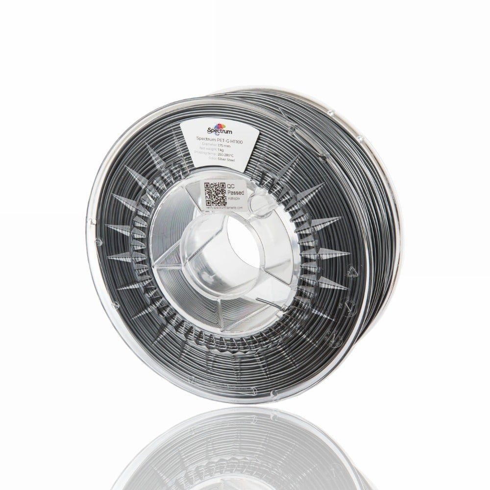 PETG HT100™ 1kg Silver Steel - Spectrum Filaments