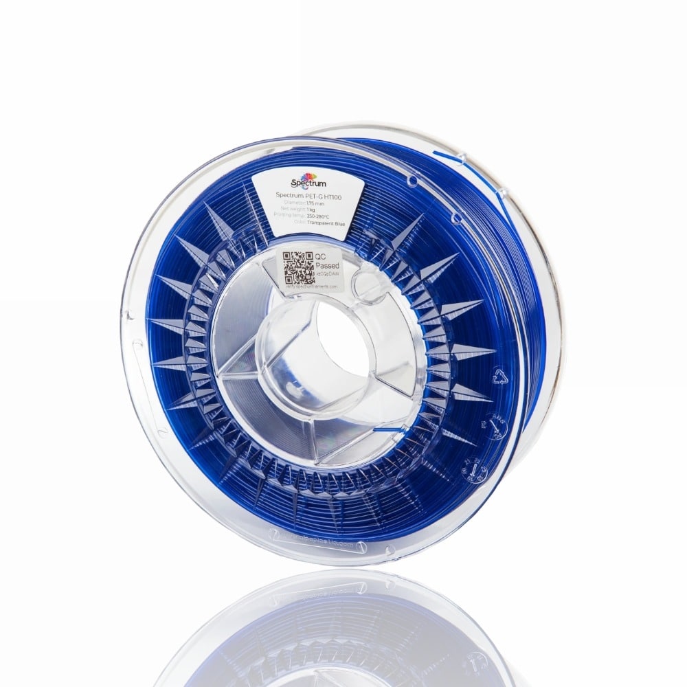 PETG HT100™ 0.5kg Transparent Blue - Spectrum Filaments