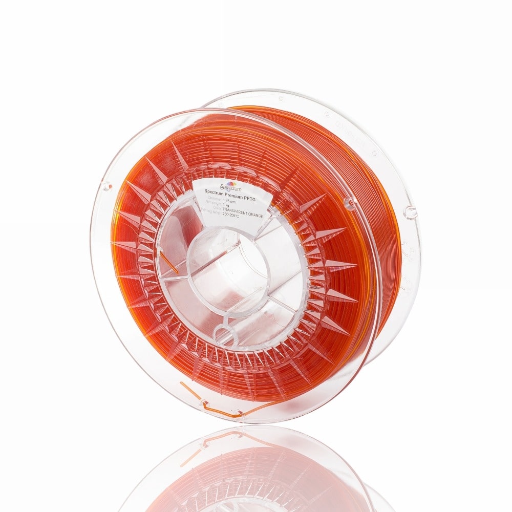 PETG Premium 1kg Transparent Orange - Spectrum Filaments