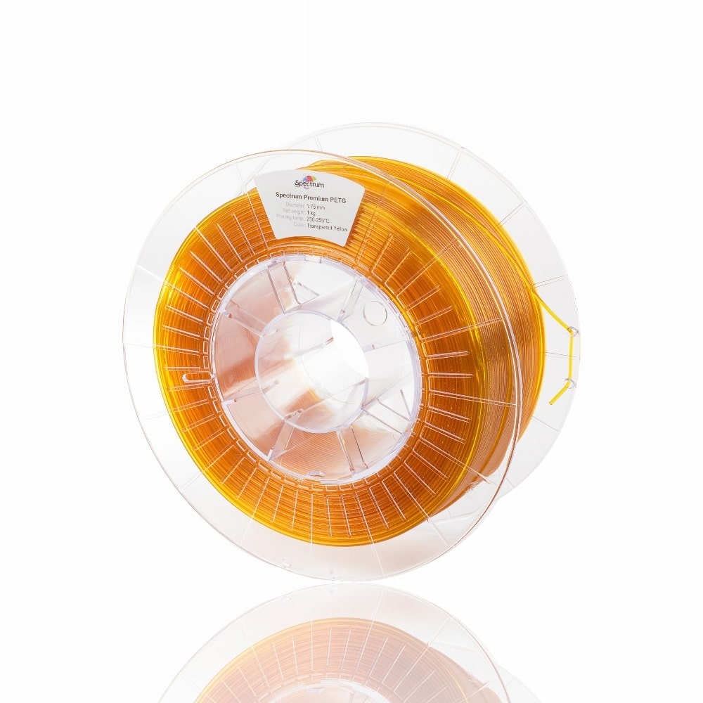 PETG Premium 1kg Transparent Yellow - Spectrum Filaments