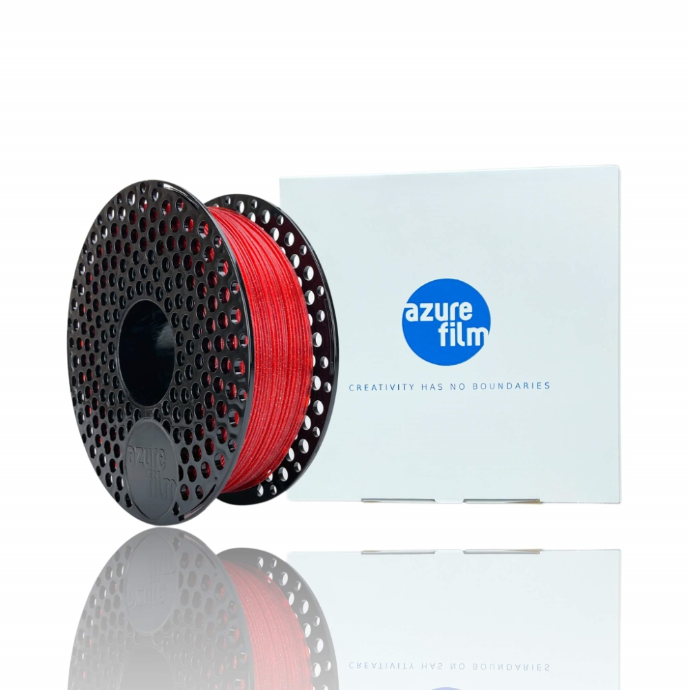 PLA 1kg Red GLITTER - Azurefilm - Image 3