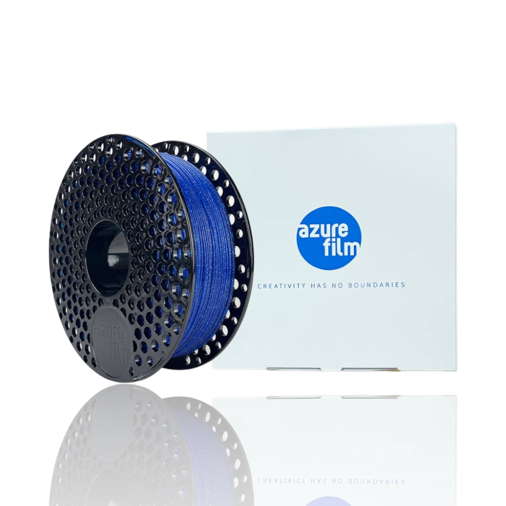 PLA 50g (Amostra) Blue GLITTER - Azurefilm - Image 3