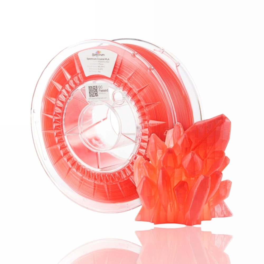 PLA Crystal 1kg Raspberry Red - Spectrum Filaments