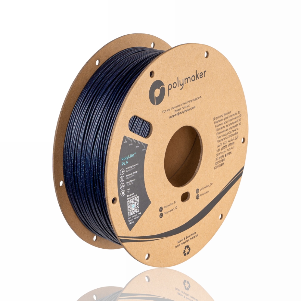 PLA PolyLite 1kg Galaxy Dark Blue - Polymaker – LINHA ANTIGA (Consultar Descrição)